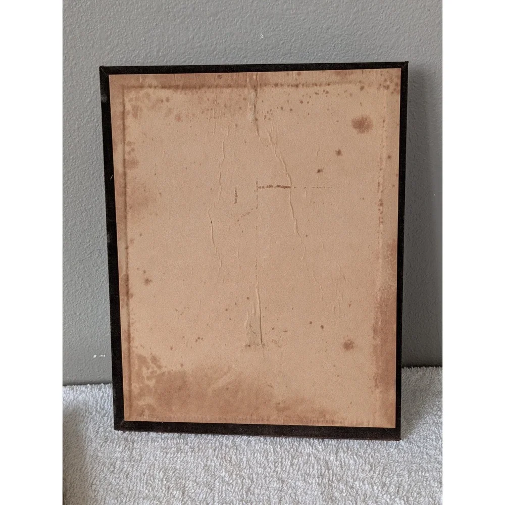 Vintage Arch Gold-Tone Filigree Metal Photo Frame Velvet Back Easel 8 X 10